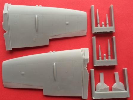 AC48053C Alley Cat Models 1/48 Supermarine Spitfire mk.Vc Late Style clipped wings for Airfix Mk.Vb kit