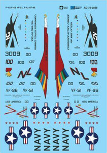 AC720038 Microscale 1/72 F-4s: F-4B VF-51 , F-4J VF-96