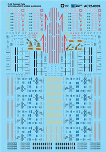 AC720039 Microscale F-14 Tomcat Data with UN-Armed missile Markings