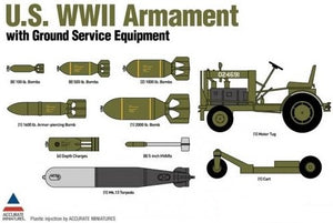 AC12291 Academy 1/48 U.S. WWII Armament with Ground service Equipment