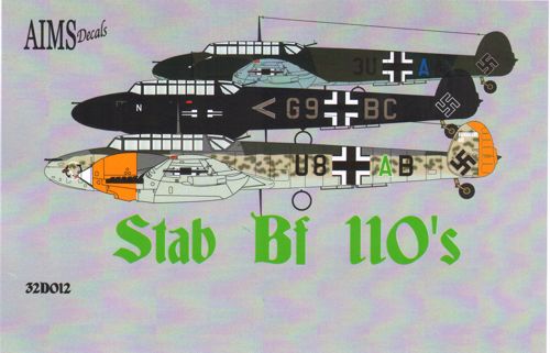 AIMS32D012 Aims 1/32 Stab Messerschmitt Bf-110's' (6 possible options)