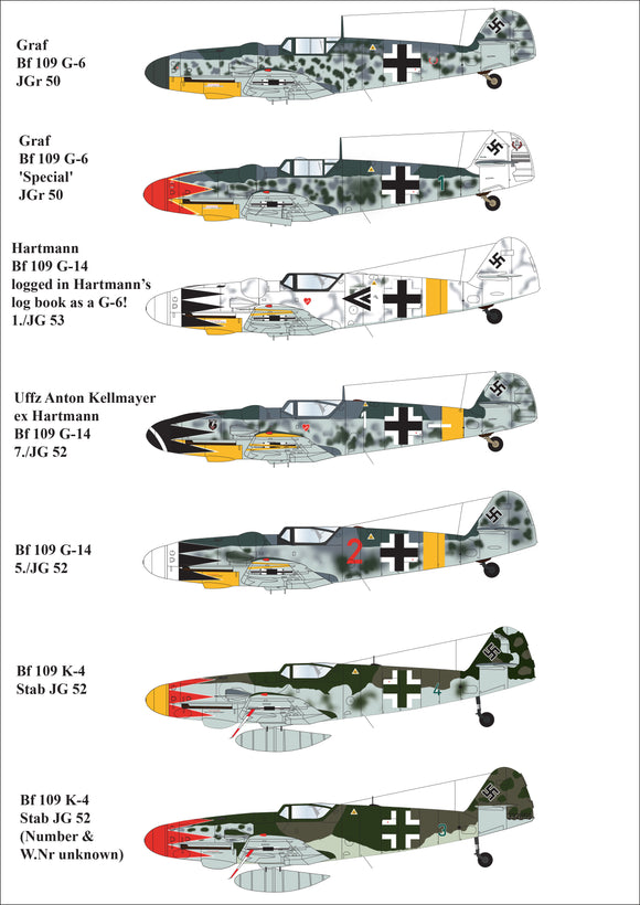 AIMS48D025 Aims 1/48 Tulip Messerschmitt Bf-109G-6/Bf-109G-14/Bf-109K-4