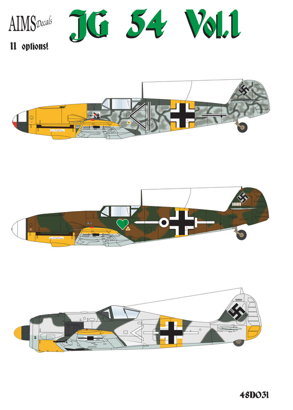 Messerschmitt AIMS48D031 1/48 Bf-109F-2 of Stab JG 54, Flown by Technical Officer Oberleutnant Werner Pichon-Kalau vom Hofe. Lindental/East Prussia, June 1941.