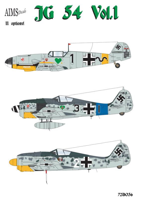 Messerschmitt AIMS72D036 1/72 Bf-109F-2 of Stab JG 54, Flown by Technical Officer Oberleutnant Werner Pichon-Kalau vom Hofe. Lindental/East Prussia, June 1941.