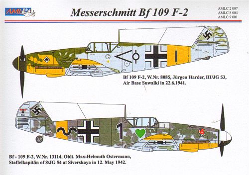 AMLC9001 AML 1/72 Messerschmitt Bf-109F-2 Oblt H Oestermann and H Jurgen