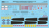 AOA32007 AOA Decals1/32 North-American/Rockwell OV-10A Broncos airframe stencils (high-viz) This sheet provides complete OV-10A Bronco airframe stencils for one aircraft in the original USAF blue-grey FAC camouflage scheme.