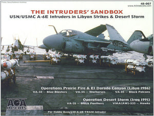 AOA48007 AOA Decals 1/48 The Intruders' Sandbox - USN/USMC Grumman A-6E Intruders in Libyan Strikes & Desert Storm.