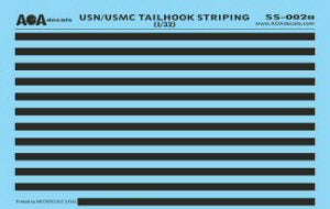 AOASS02A AOA Decals 1/32 USN/USMC Tailhook Striping
