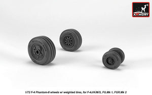 AR-AW72330 Armory 1/72 Late type wheels w/weighted tires F-4 "Phantom II" for F-4J,K,M,S, FG.Mk 1,FGR.Mk 2