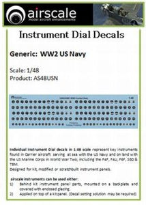 AS48USN Airscale 1/48 U.S. Navy Instruments (x 144)