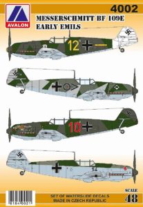 AVD4002 Avalon 1/48 Messerschmitt BF 109E Early Emils