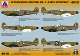AVD4010 Avalon 1/48 Early Supermarine Spitfires (6 camouflage schemes)