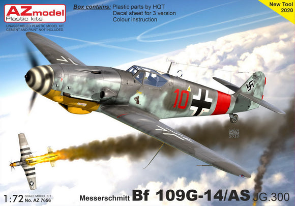 AZM7656 AZ Model 1/72 Messerschmitt Bf-109G-14/AS 'JG 300' new (re-designed) fuselage parts