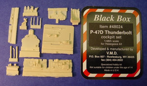 BB48024 Black Box 1/48 P-47 Cockpit set  (Hasegawa)