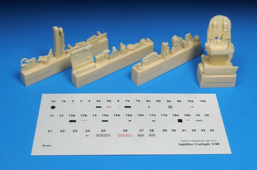 Barracuda Studios BCR48476 1/48 Supermarine Spitfire Mk.V Cockpit Snapshot Upgrade