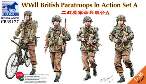 CB35177 Bronco Models 1/35 WWII British Paratroops in Action Set A