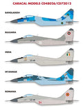 CD48026 Caracal Models 1/48 Global Air Power Series #2: Features MiG-29 (9-12) from five different air forces around the globe.