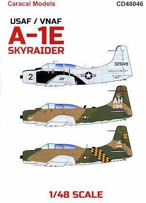 CD48046 Caracal Models 1/48 A-1E Skyraider  USAF / VNFA