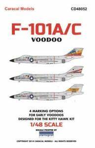 CD48052 Caracal Models 1/48 F-101A/C Voodoo Part 1( Kitty Hawk 1/48 F-101A/C kit) .Decal sheet includes accurate stencilling designed with the help of original engineering drawings.
