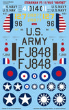 CD48063 Caracal Models 1/48 Stearman PT-17 Kaydet / N2S "Kaydet": This decal sheet provides accurate markings for the new Revell kit of the legendary Kaydet trainer.