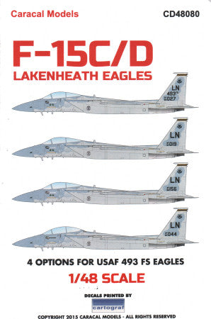 CD48080 Caracal Models 1/48 F-15C/D Lakenheath Eagles