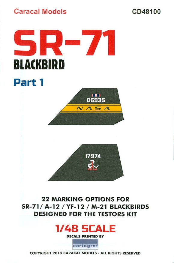 CD48100 Caracal Models 1/48 SR-71 Blackbird Pt 1 (Testors)