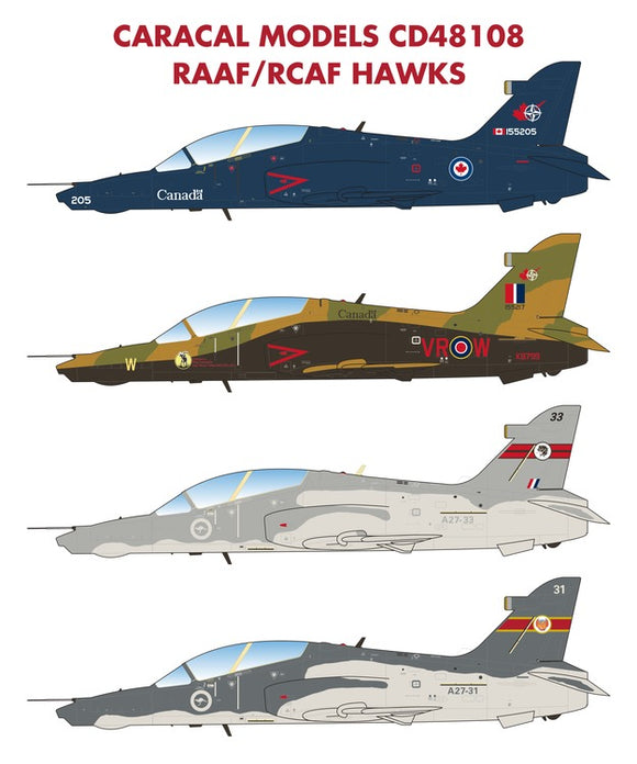 CD48108 Caracal Models 1/48 Canadian & Australian Hawks The first release in a series of BAe Hawk