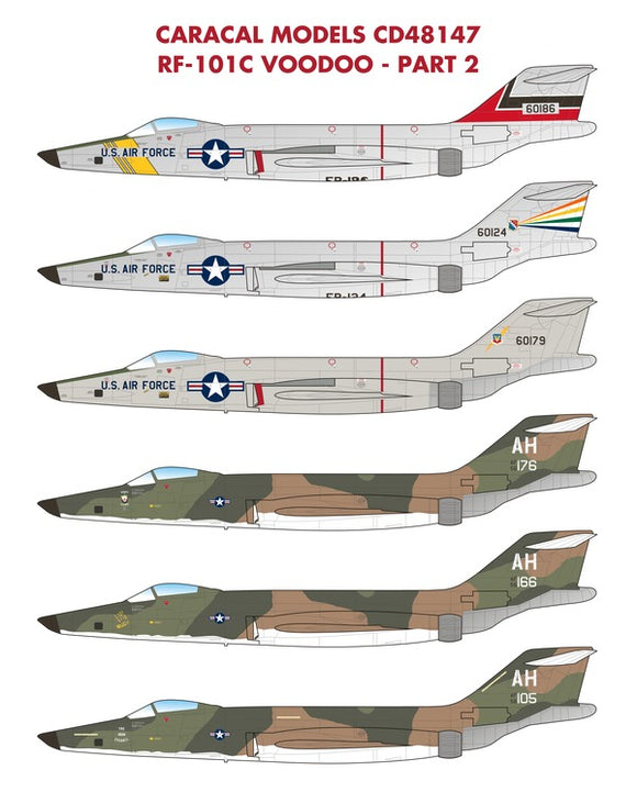 CD48147 Caracal Models 1/48 USAF McDonnell RF-101C Voodoo RF-101C Part 2