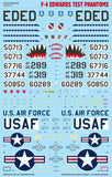 CD48162 Caracal models  1/48 McDonnell F-4 "Edwards Test Multiple marking options for USAF F-4D, NF-4E and RF-4C operated by the Air Force Flight Test Center at Edwards AFB over the years.