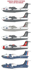 CD72040 Caracal Models 1/72 Martin P5M-2 (SP-5B) Marlin New marking options for the Hasegawa kit of the P5M-2, the last flying boat operated by the US Navy.