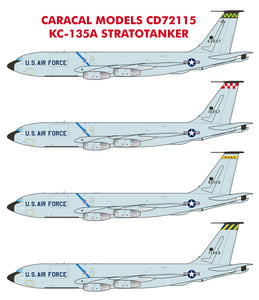 CD72115, 1/72, Boeing KC-135A Stratotanker. In this decal sheet, we provide markings for eight KC-135A Stratotankers from the SAC (Strategic Air Command) era.