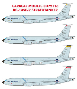 CD72116, 1/72, Boeing KC-135E/R Stratotanker. In this decal sheet, we provide markings for eight KC-135E/R Stratotankers from the SAC (Strategic Air Command) era.