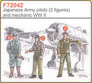 CMF72042 Czech Master Kits 1/72 2 Japanese Army Pilots WWII and Mechanic