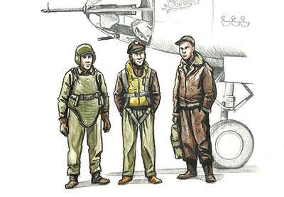 CMF72339 CMK/Czech Master Kits 1/72 WWII Bomber pilot and 2 Gunners (3 Figures)