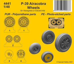 CMK4441 CMK/Czech Master Kits 1/48 P-39 Airacobra Wheels (Eduard Hasegawa)