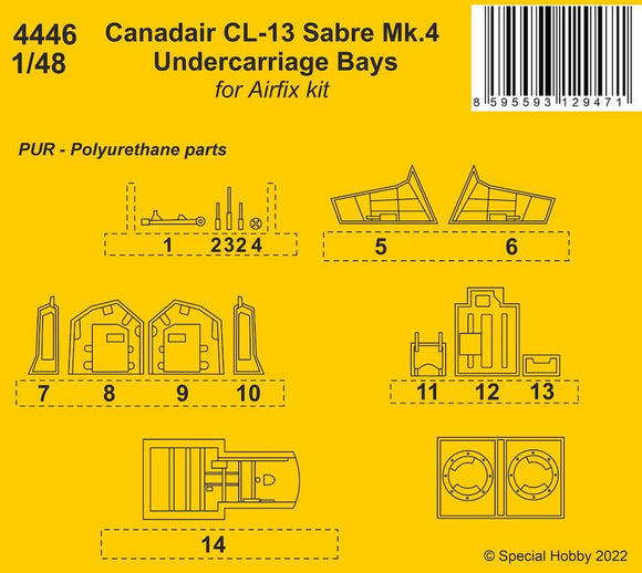CMK/Czech Master Kits CMK4446 1/48 Canadair CL-13 Sabre Mk.4 Undercarriage Bays