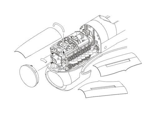 CMK7295 Czech Master Kits 1/72 Hawker Typhoon Mk.Ib - engine set (designed to be used with Airfix kits)