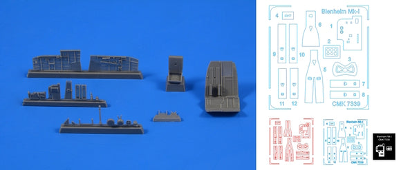 CMK7339 Czech Master Kits 1/72 Bristol Blenheim Mk.I A Interior set (Airfix)