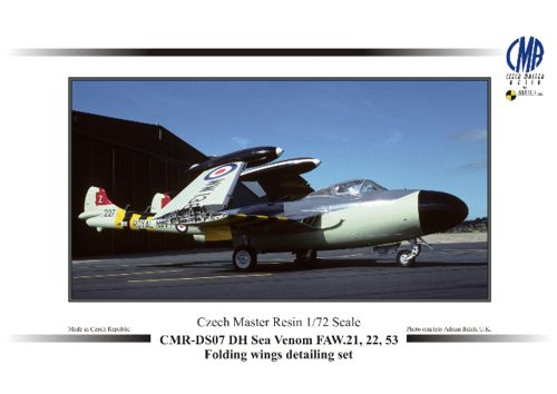 CMR-DS07 Czech Master Resin 1/72 de Havilland Sea Venom FAW.21 / FAW.22 / FAW.53 Folding Wings detailing set (Czech Master Resins kits)