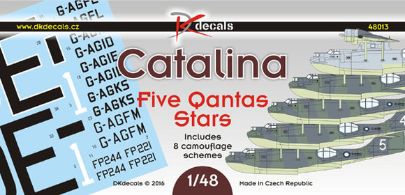DKD48013 DK Decals 1/48 Consolidated Catalina - Five Qantas Stars