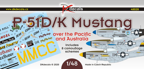 DKD48028 DK Decals 1/48 North-American P-51D/K Mustang over the Pacific and Australia