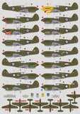 DKD72053 DK Decals 1/72 Curtiss P-40E over the Philippines, Java and Australia (15 camo schemes)