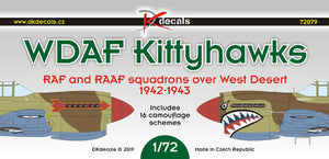 DKD72079 DK Decals 1/72 WDAF Kittyhawks: RAF and RAAF over the Western Desert