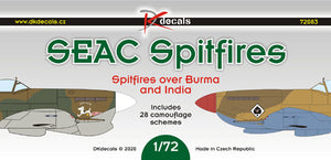 DKD72083 DK Decals 1/72 SEAC Spitfires ,Burma and India (28 Aircraft)