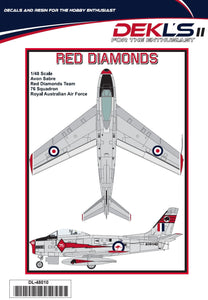 DL48010 DEKL'S 1/48 Avon Sabre RED DIAMONDS