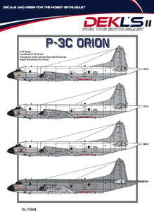 DL72004 DEKL'S 1/72 Lockheed P-3C Orion Early Low Vis Schemes Late 80s - Late 90s