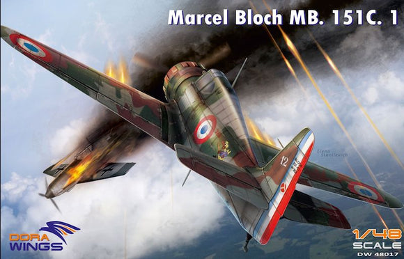 DW48017 Dora Wings 1/48 Marcel-Bloch MB.151C.1 - Four options in decals