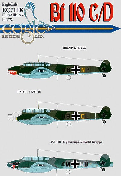 EAG32118 Eagle Cal 1/32 Messerschmitt Bf-110C/Bf-110D Part 2 (3)
