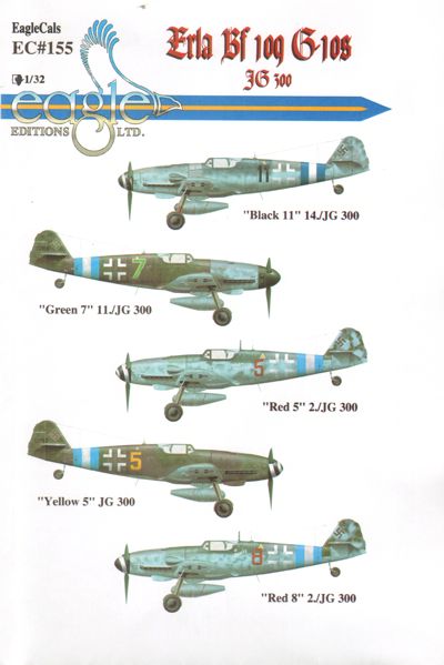 EAG32155 Eagle Cal 1/32 Messerschmitt Bf-109G-10 Erla
