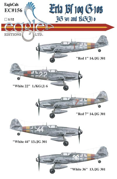 EAG32156 Eagle Cal 1/32 Messerschmitt Bf-109G-10 Erla